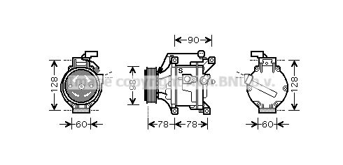 AVA QUALITY COOLING Kompressor,kliimaseade TOK443